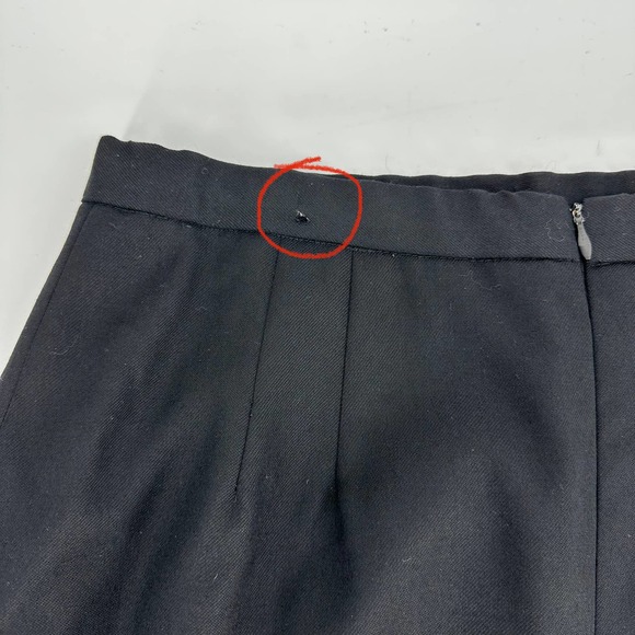 Vintage Pendleton skirt women's size 12 black midi fully lined zipper back wool - Picture 4 of 7